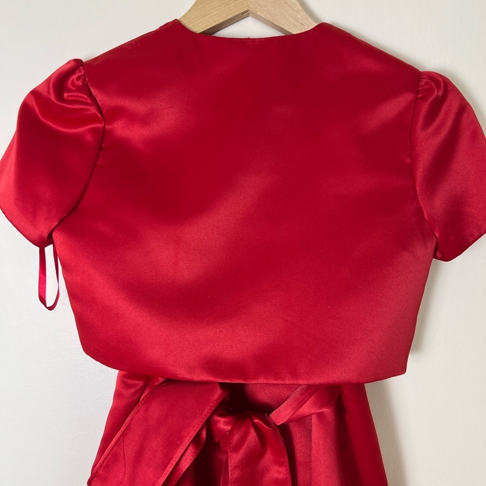 Angels New York Kids Girls Gown Sze 12 Red Formal
Dress Ocassion Holiday Festive - Picture 15 of 17